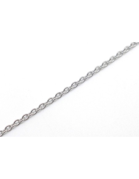 chaîne maille forçat fine en acier inoxydable résistante argenté pas chère