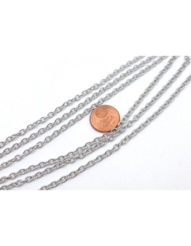 Chaine acier inoxydable pour création bijoux