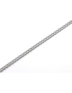1m de chaînette maille gourmette en acier inoxydable maillon 4,1mm x 3mm de couleur argent  2