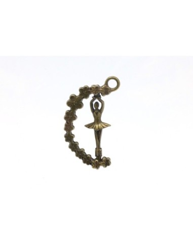 Pendentif danseuse bronze en métal pas cher