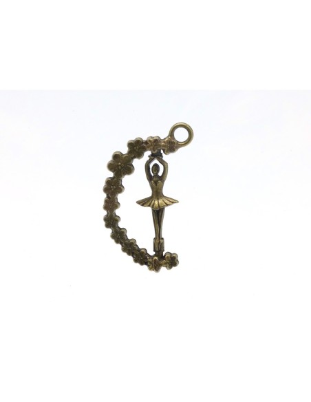 Pendentif danseuse bronze en métal pas cher
