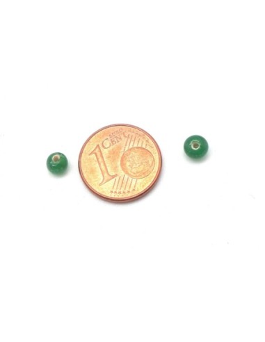 10g env. 90 perles en verre fine ronde 4mm vert bouteille irisé rainbow 