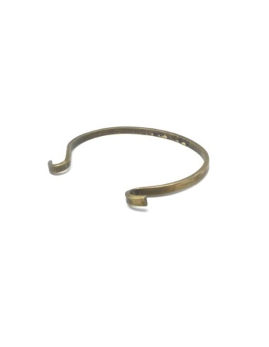 Bracelet jonc ouvert en métal de couleur bronze à agrémenter 6,5cm bangle