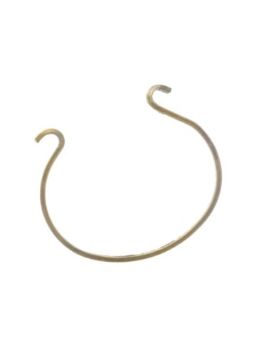 Bracelet jonc ouvert en métal de couleur bronze à agrémenter 6,5cm bangle