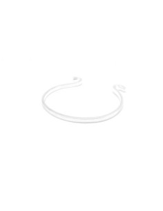 Bracelet jonc ouvert en métal argenté brillant blanc à agrémenter 6,5cm bangle