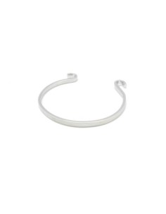 Bracelet jonc ouvert en métal argenté à agrémenter 6,5cm bangle