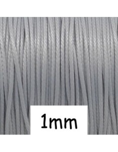 Cordon résistant gris 1mm pour création bijoux