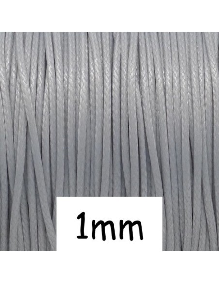 Cordon résistant gris 1mm pour création bijoux