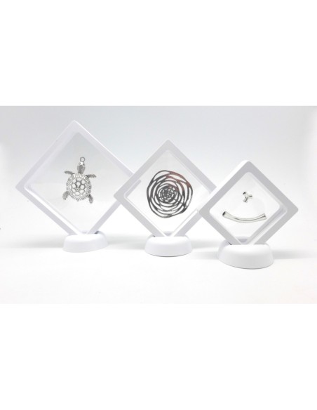 présentoir, cadre très original carré en pvc de couleur blanc