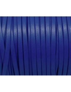 1m Lanière simili cuir 3mm de couleur bleu saphir très belle qualité