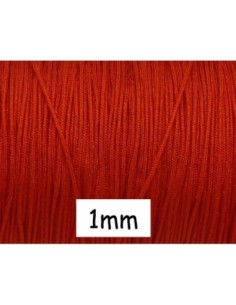 Fil de jade 1mm rouge pour bracelet d'amitié
