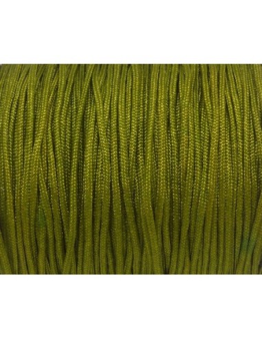 10m Fil de jade 1mm de couleur vert olive, vert kaki avocat - idéal noeud coulissant - WRAP - SHAMBALLA