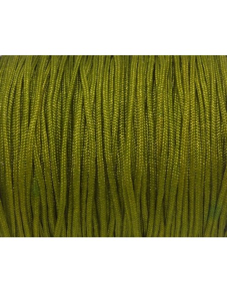 10m Fil de jade 1mm de couleur vert olive, vert kaki avocat - idéal noeud coulissant - WRAP - SHAMBALLA