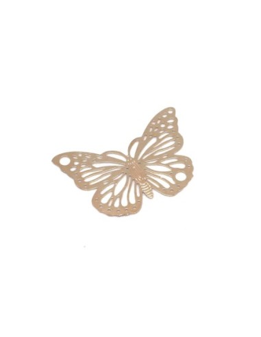 Connecteur papillon filigrane 25mm en métal doré