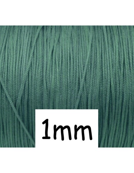 Fil de jade 1mm vert bleu sarcelle - idéal noeud coulissant - WRAP - SHAMBALLA