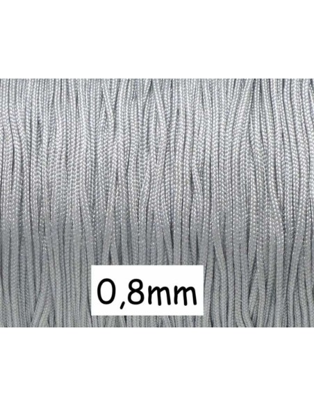 Fil de jade 0,8mm gris clair pour bracelet WRAP - SHAMBALLA