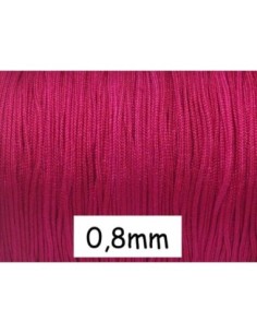 Fil de jade 0,8mm de couleur fuchsia pour bracelet WRAP - SHAMBALLA