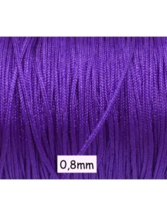 Fil de jade 0,8mm de couleur violet - idéal noeud coulissant - WRAP - SHAMBALLA