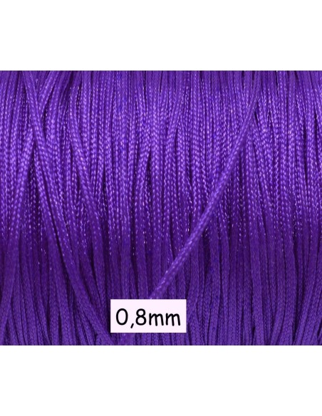Fil de jade 0,8mm de couleur violet - idéal noeud coulissant - WRAP - SHAMBALLA