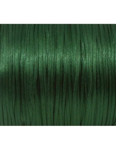 10m de Cordon 1mm Queue de rat vert herbe brillant satiné ficelle chinoise
