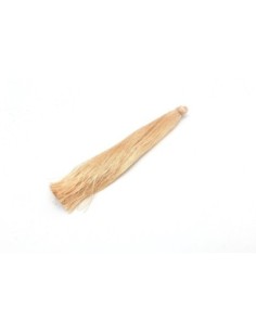 1 grand pompon de couleur rose bisque saumon doux et brillant en rayonne