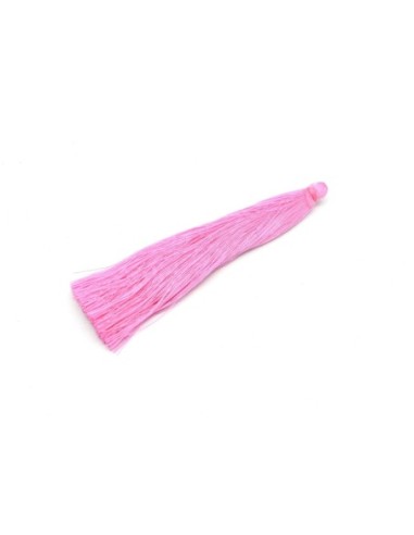 1 grand pompon de couleur rose barbe à papa doux et brillant en rayonne : fil de soie artificielle : viscose