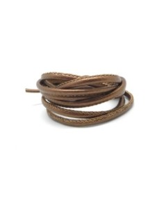 1m Cordon simili cuir 3mm de couleur bronze cuivré avec couture