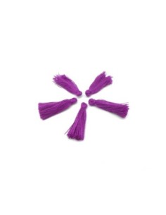 Lot de 5 Petits Pompons violine 2,5cm en polyester 