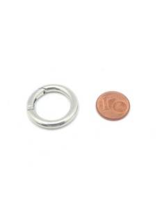 Mousquetons rond pour sac en métal argenté  2