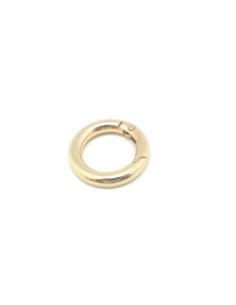 2 Mousquetons porte clé, rond de sac, fermoirs 29mm en métal doré clair