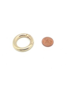 2 Mousquetons porte clé, rond de sac, fermoirs 29mm en métal doré clair 2