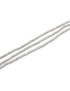 65 perles carré, cube facetté en verre 2,5mm x 2,5mm de couleur gris perle