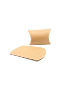 5 Boites cadeaux berlingot 9,5cm x 6,5cm en carton de couleur marron naturel kraft peuvent être customisées