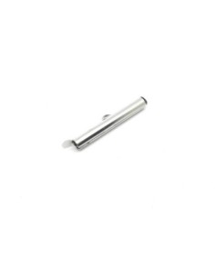 6 Embouts tube, serre ruban, chaîne bille, chaînette 30mm à glisser à l'intérieur en métal argenté 2