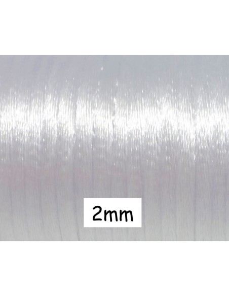 Cordon queue de rat 2mm blanc brillant
