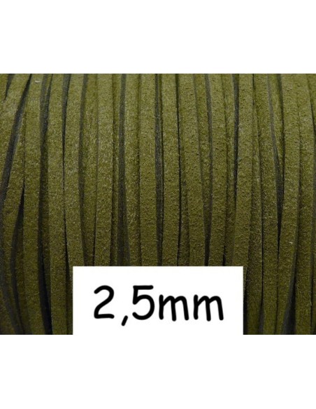 Lanière 2,5mm vert olive 