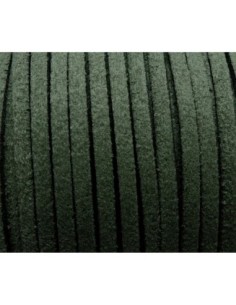 Cordon suédine vert kaki 2,5mm 2