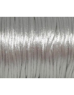 Cordon queue de rat gris clair argenté brillant 2mm 2