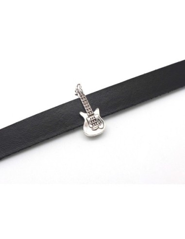 perle passant argenté pas chère guitare en métal