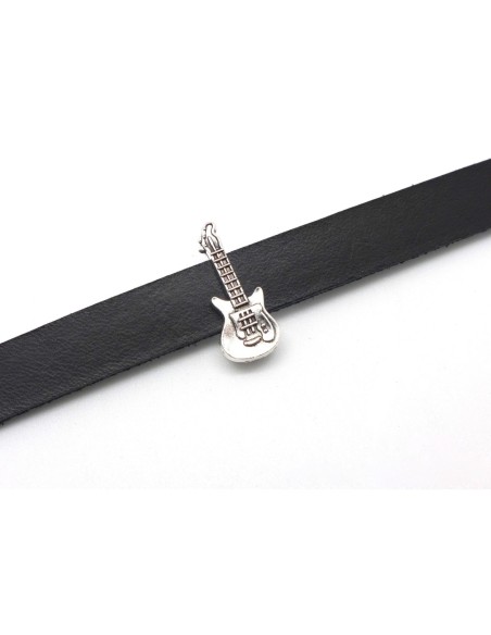 perle passant argenté pas chère guitare en métal