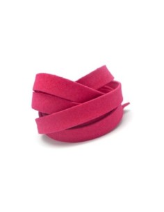 1m Cordon plat 10mm daim synthétique de couleur rose fuchsia magenta - suédine