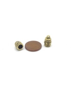 Embout pour cordon cuir 4mm en métal doré pâle 2
