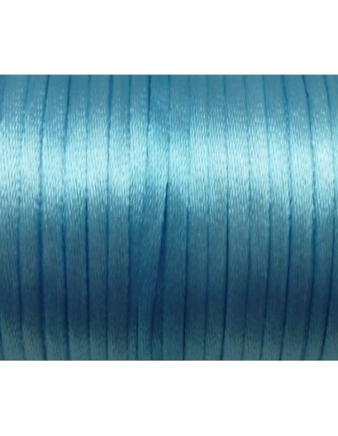 R-5m de fil, Cordon Queue de rat bleu ciel brillant 2mm