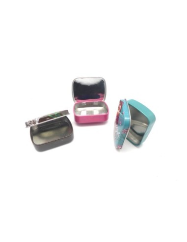 Lot de 3 Boites métalliques de rangement , boite cadeaux, ou boite à collectionner motif assorti hibou, gâteau cupcake fleur