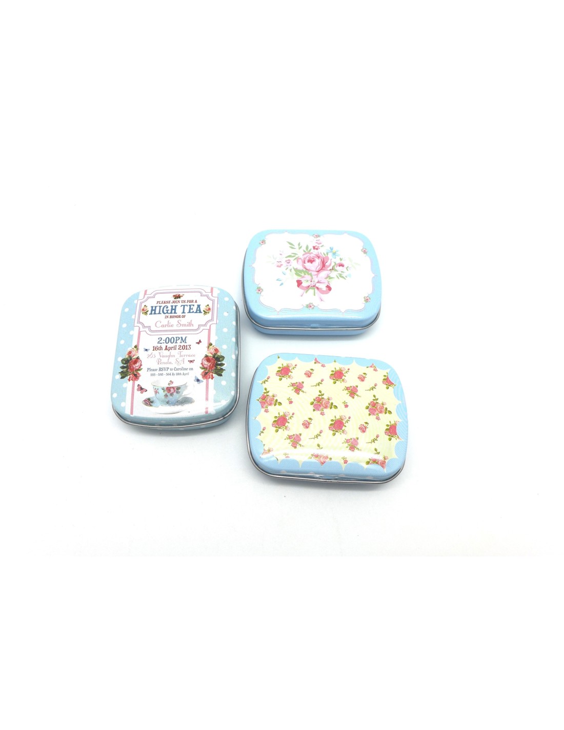 Lot De 3 Boîtes Métalliques Carrées Rétro - Parfaites Pour Fabriquer Vos Bougies, Ranger Bijoux Ou Offrir En Cadeau