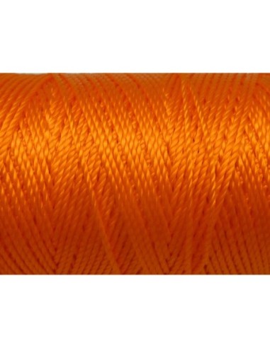 5 m fil, cordon nylon orange vif fluo brillant 0,8mm