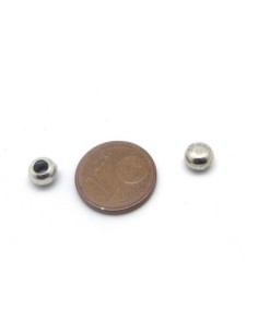 25 perles de finition pour cordon de 3mm en métal argenté 2