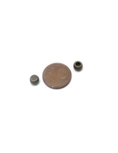 25 perles de finition pour cordon de 2,5mm - 3mm en métal couleur bronze 2