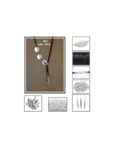 kit collier sautoir style Bohémien Ethnique de couleur argenté