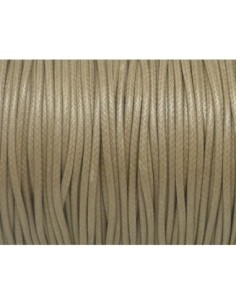 5m Cordon polyester enduit 2mm souple imitation cuir beige sable brillant
